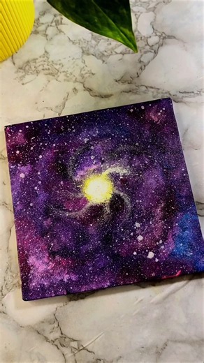 Galaxy Acrylic Painting #shorts #shortvideo #youtubeshorts