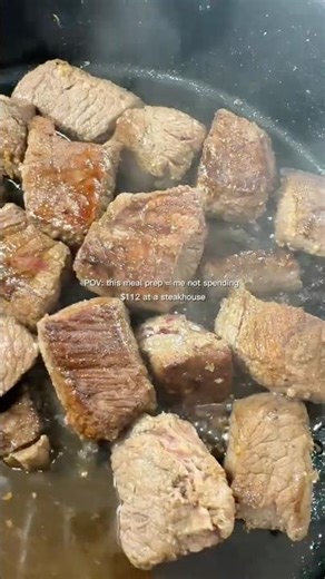 This 50g PROTEIN Steak Meal Prep Saved Me $112 👀 #recipe #food #cooking