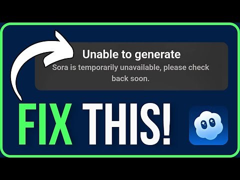 SORA UNABLE TO GENERATE [FIXED] | Sora Unable to Generate Generation Not Found Problem