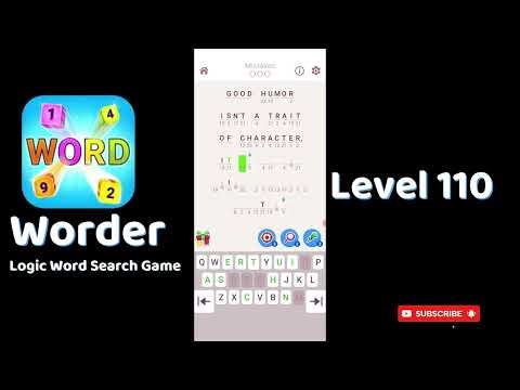 Worder Level 110 | Worder Logic Word Search Level 110 Answers