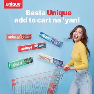 Sa pagpunta sa grocery, dapat may UNIQUE toothpaste na binili! 🛍️ ‘Pag fresh ang hininga, dama ang alaga ng ngipin ng pamilya! Buy now at the nearest grocery stores and supermarkets! 🛒 | Unique Toothpaste