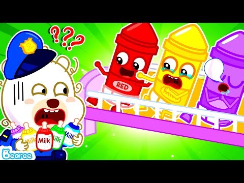 Little Bear Police Takes Care of Crayon Baby🐻| Kids Cartoon | Bearee Tales
