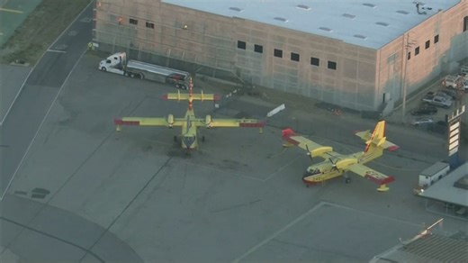 'Super Scooper' plane helping fight California wildfires grounded after being hit by drone
