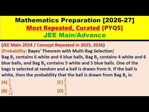 PYQ PROBABILITY JEE MAIN 2024/25/26 / How to Solve a Question on Probability?