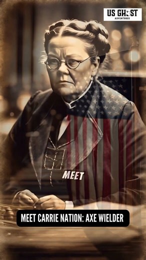Carrie Nation was a fearless advocate for the temperance movement in the early 1900s. Known for her impactful methods, she famously wielded a hatchet to attack saloons and alcohol bottles, becoming an iconic symbol of the fight against alcohol. Her axe was not just a tool, but a powerful symbol of her unwavering dedication to her cause and how powerful one woman can be! 🪓 👩 Who are your favorite axe-wielding figures? Leave their names in the comments and be sure to follow us for more spooky ta