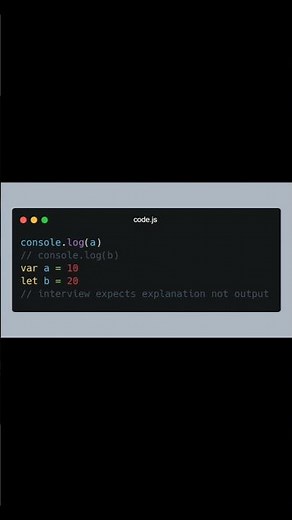 JavaScript hoisting senior level explanation #shorts #javascript