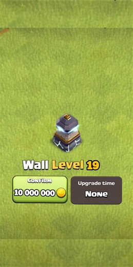 Wall Upgrade Level 1 To Max 🧱 || Clash Of Clans || #shorts #clashofclans #coc