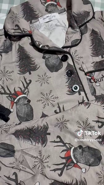 Christmas pjs 🦌🌾 These are discounted due to manufacturer error! #trending #viral #deer #love #countrysass