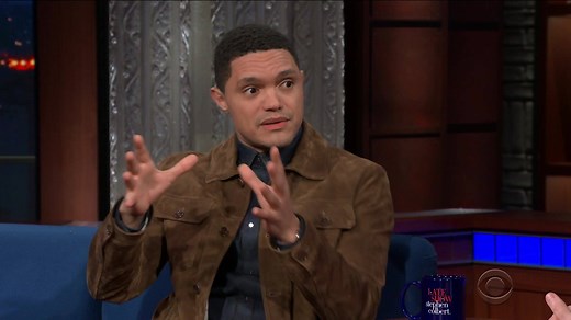 “Born a Crime” author and The Daily Show host Trevor Noah thinks Jeff Bezos’ net worth is too high to be taking his own d*** pics. | The Late Show with Stephen Colbert