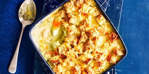 Speedy smoked cheesy fish pie recipe