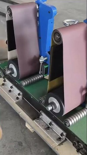 Belt sander setup and sanding technique process 🪚⚙️ #woodworking #sanding #tools