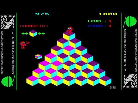 Q*Bert on BBC Micro – (Bouncer Clone - Acornsoft - 1984)