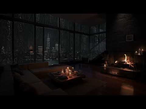 Rainy Christmas in the City 🌧️✨ Warm Holiday Lights & Soothing Ambience