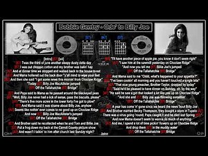 Bobbie Gentry - Ode' to Billy Joe [E] [Backing Track] [Guitar chords & lyrics]