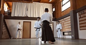 Men Aikido Fighting Sensei Combat Practice Stock Footage Video (100% Royalty-free) 3523980529 | Shutterstock