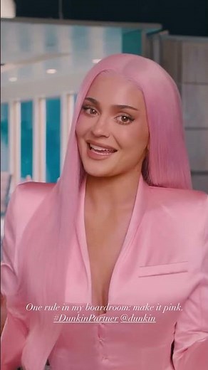 Kylie Jenner x Dunkin and it's very pink