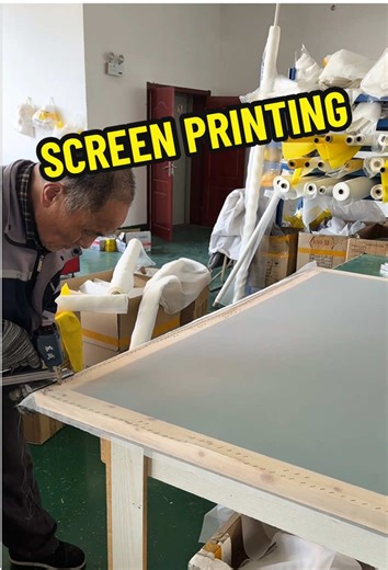 Source factory of silk screen stencils#screenprinting #Production #aluminumframe #sourcefactory #undertake