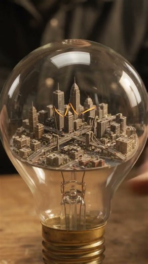 💡 He Built an Entire City Inside a Light Bulb! 😱