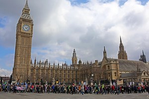 SNP leader, John Swinney in Barrowfield Glasgow