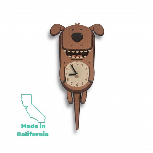 Dog Pendulum Clock | Puppy Clock | Dog Wagging Tail Clock | Gift for Dog Lovers |animal Clocks | Dog Wall Art | Dog Decor | Kids Clock - Etsy