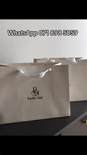 NEW IN 😍 Premium Packaging Client : @Barbie hair Client request: Supply plus branding Thank you for always choosing iPrint Branding 🌸 . WhatsApp 071 898 5059 to place your order 📲 #fyp #packaging #branding #paperbags #ordernow