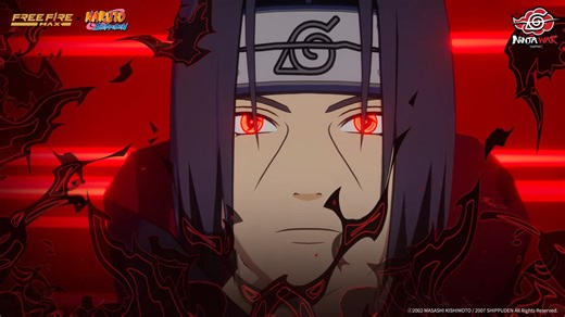 The legendary Itachi Uchiha has arrived in Free Fire MAX🔥 #FreeFireMAX #FFMxNARUTOSHIPPUDEN #Naruto #NarutoShippuden #Itachi | Garena Free Fire