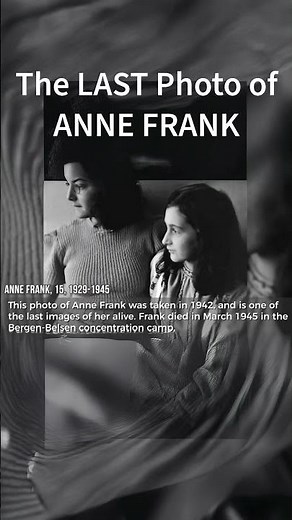 The LAST Photo of ANNE FRANK #death #history #ww2 #wwii #annefrank #diary #jewish #germany #rip