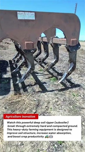 Deep Soil Ripper in Action | Breaking Hard Ground with Powerful Subsoiler 🚜🤖