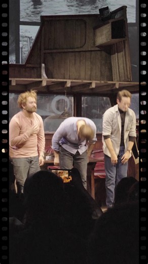 Shark alert! Watch Alex Brightman, Ian Shaw, and Colin Donnell take their first bows in The Shark is Broken on #Broadway 🦈 Now playing – get tickets at thesharkisbroken.com.