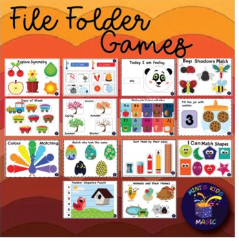 Busy Book File Folder Games & Learning Binder Activities Adapted book