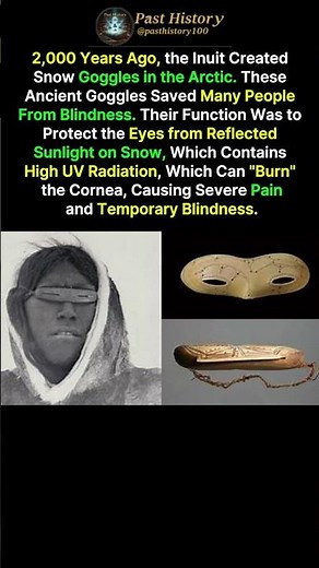 Ancient goggles that have saved many people from snow blindness #history #education