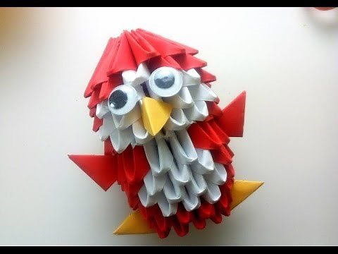 3D origami penguin in French