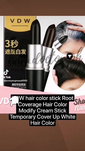 VDW hair color stick Root Coverage Hair Color Modify Cream Stick Temporary Cover Up White Hair Color | Presyongmasa