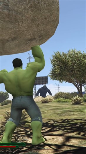 GTA 5 Mods: Giant Brawl – Hulk vs Kong #gta #gta5mods #hulk #kingkong #shorts