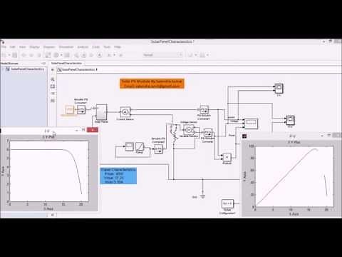 Solar PV panel model simulation in Matlab Simulink