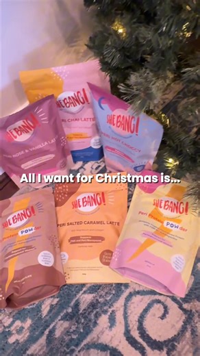 All I want for Christmas is to feel the whole shebang again. You know… maybe some sleep? Fewer hot flushes? Less hormonal headaches or hair falling out of my head? Not asking for much hey? A Chrissy tree with a few SheBANG! goodies underneath sounds pretty good. Our peri smashing superlattes and functional blends help manage the deep sleep, hot flushes, night sweats, hormonal headaches, libido and all the other fun little peri surprises. Cheers to feeling the whole SheBANG! again this Christmas.