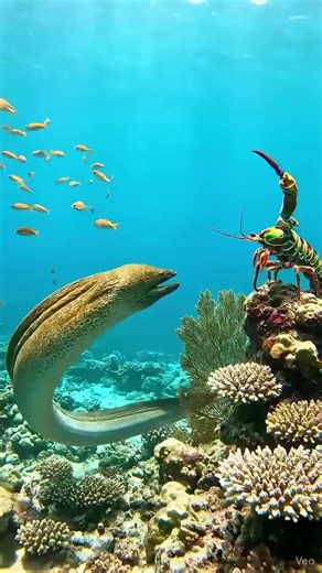 “Electric Fish Escapes After Lobster Attack! | Shocking Underwater Moment” #ElectricFish #Lobster