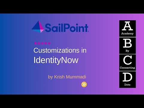 Customizations in SailPoint IdentityNow | SailPoint | Identity Security Cloud | Identity IQ
