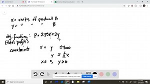 SOLVED:A factory manufactures two products, A and B, with the same fixed costs. The price per unit sold and the variable cost for each product are as follows:     Product A     Product B      Price per unit (    5.75     4.20      Variable cost (    4.50     2.15 The factory estimates that the total profit earned by product A is more than product B, with a total number of 15,000 units produced between the two products. What is the minimum number of units of product A that are produced?
