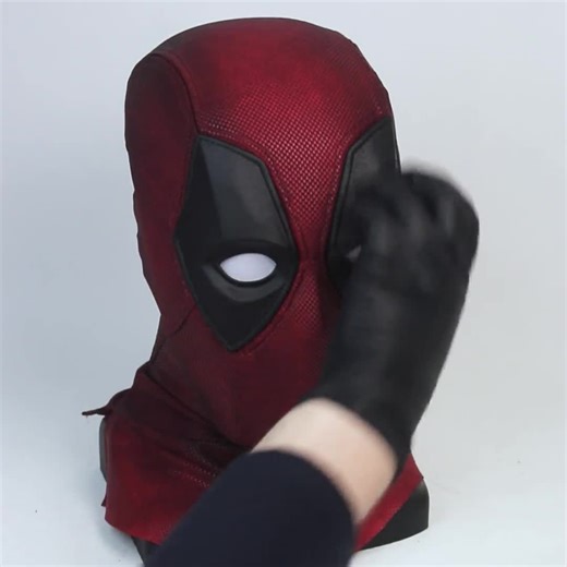 Deadpool 3 Style Costume Cosplay Mask With Screen Printed Fabric and Magnetic Eyes - Etsy