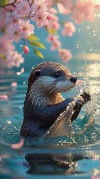 Magic in the Water | Otter & Sakura Petals | Calm Ambience for Study & Reading