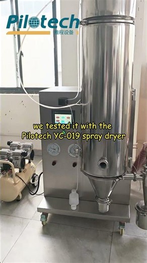 Pilotech YC-019 Spray Dryer Test for Hydroxyapatite No Wall Sticking&Good Flowability #lab #machine