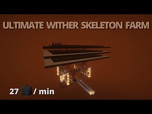 Minecraft Ultimate Wither Skeleton Farm 27 skulls/min (Single dimension)