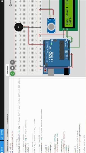 Gas detection monitoring system #arduinoproject #engineering #automatic #robotics