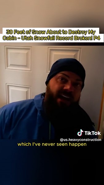 30 Feet of Snow About to Destroy My Cabin - Utah Snowfall Record Broke... | TikTok