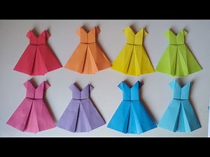 DIY Origami Paper Long Gown || How to Make Gorgeous Origami Dress with Paper - craft tutorial