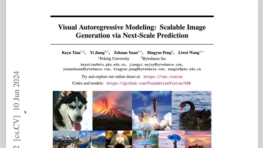 【NeurIPS2024 Oral】VAR：使用next scale prediction，基于自回归架构的图片生成模型