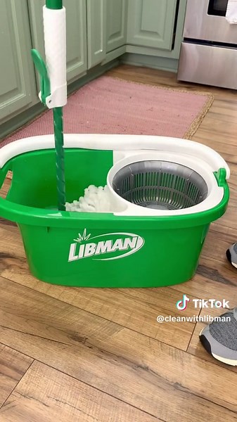 Unlock the full potential of your Libman Tornado Spin Mop! 🌪️✨ @alicia shows us it's not just for floors—watch as it effortlessly cleans kitchen cabinets too! #Libman #CleaningDay #LibmanClean