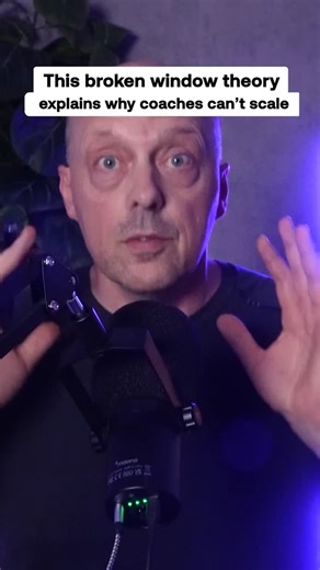 Jason Nyback on Instagram: "This broken window theory explains why coaches can’t scale. So in New York City, researchers noticed something strange. If a building had one broken window that wasn't fixed, soon all of its windows would be broken. But if that first window was fixed quickly, the building stayed in good condition. What does this have to do with your coaching business? You can’t scale CHAOS. Most coaches are trying to scale but their client acquisition system is complete chaos and it i