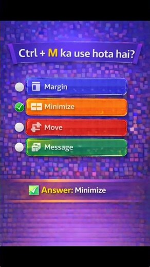 What is the use of Ctrl + M?